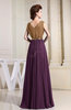 Vintage A-line Sleeveless Zip up Chiffon Pleated Prom Dresses