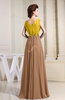 Informal A-line Sleeveless Zipper Chiffon Floor Length Bridesmaid Dresses