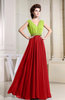 Antique A-line Zipper Chiffon Floor Length Bridesmaid Dresses