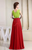 Antique A-line Zipper Chiffon Floor Length Bridesmaid Dresses