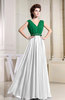 Elegant A-line V-neck Sleeveless Zip up Prom Dresses