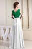 Elegant A-line V-neck Sleeveless Zip up Prom Dresses
