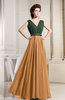 Antique A-line Sleeveless Chiffon Floor Length Bridesmaid Dresses