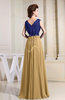 Informal Sleeveless Zip up Chiffon Floor Length Pleated Evening Dresses