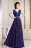 Informal Sleeveless Zip up Chiffon Floor Length Pleated Evening Dresses