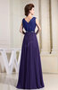 Informal Sleeveless Zip up Chiffon Floor Length Pleated Evening Dresses
