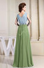 Elegant Sleeveless Zipper Chiffon Pleated Prom Dresses