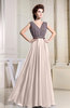 Antique A-line V-neck Sleeveless Zipper Chiffon Evening Dresses
