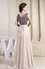 Antique A-line V-neck Sleeveless Zipper Chiffon Evening Dresses
