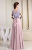 Antique Sleeveless Zip up Chiffon Floor Length Pleated Bridesmaid Dresses