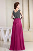 Elegant Sleeveless Zipper Chiffon Floor Length Pleated Prom Dresses