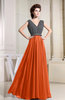 Elegant Sleeveless Zipper Chiffon Floor Length Pleated Prom Dresses