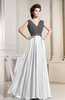 Elegant Sleeveless Zipper Chiffon Floor Length Pleated Prom Dresses