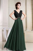 Informal A-line Chiffon Floor Length Pleated Evening Dresses
