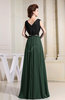 Informal A-line Chiffon Floor Length Pleated Evening Dresses