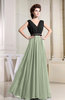 Informal A-line Chiffon Floor Length Pleated Evening Dresses