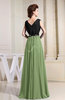 Informal A-line Chiffon Floor Length Pleated Evening Dresses