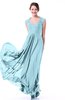 Classic A-line Zipper Chiffon Pleated Plus Size Prom Dresses