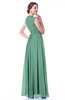 Classic A-line Zipper Chiffon Pleated Plus Size Prom Dresses