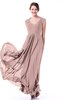 Classic A-line Zipper Chiffon Pleated Plus Size Prom Dresses