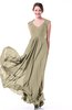 Classic A-line Zipper Chiffon Pleated Plus Size Prom Dresses