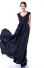 Classic A-line Zipper Chiffon Pleated Plus Size Prom Dresses