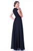 Classic A-line Zipper Chiffon Pleated Plus Size Prom Dresses