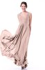 Classic A-line Zipper Chiffon Pleated Plus Size Prom Dresses