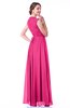 Classic A-line Zipper Chiffon Pleated Plus Size Prom Dresses