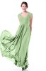 Classic A-line Zipper Chiffon Pleated Plus Size Prom Dresses