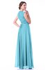 Classic A-line Zipper Chiffon Pleated Plus Size Prom Dresses