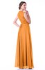 Classic A-line Zipper Chiffon Pleated Plus Size Prom Dresses