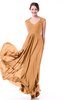Classic A-line Zipper Chiffon Pleated Plus Size Prom Dresses