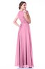 Classic A-line Zipper Chiffon Pleated Plus Size Prom Dresses