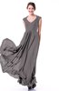 Classic A-line Zipper Chiffon Pleated Plus Size Prom Dresses