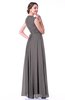 Classic A-line Zipper Chiffon Pleated Plus Size Prom Dresses