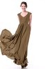 Classic A-line Zipper Chiffon Pleated Plus Size Prom Dresses