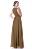 Classic A-line Zipper Chiffon Pleated Plus Size Prom Dresses