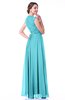 Classic A-line Zipper Chiffon Pleated Plus Size Prom Dresses