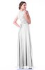 Classic A-line Zipper Chiffon Pleated Plus Size Prom Dresses