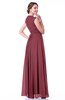 Classic A-line Zipper Chiffon Pleated Plus Size Prom Dresses