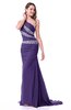Modern One Shoulder Sleeveless Zipper Chiffon Ruching Plus Size Prom Dresses