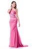 Modern One Shoulder Sleeveless Zipper Chiffon Ruching Plus Size Prom Dresses
