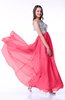 Luxury A-line V-neck Sleeveless Chiffon30 Pleated Plus Size Prom Dresses