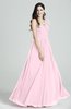 Elegant Asymmetric Neckline Sleeveless Half Backless Chiffon Floor Length Plus Size Prom Dresses