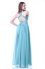 Glamorous A-line V-neck Sleeveless Sash Plus Size Prom Dresses