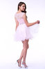Romantic Baby Doll Illusion Sleeveless Satin Appliques Plus Size Prom Dresses