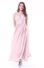 Elegant A-line V-neck Half Backless Chiffon Floor Length Plus Size Prom Dresses