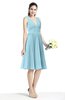 Plain A-line V-neck Zip up Chiffon Sash Plus Size Bridesmaid Dresses