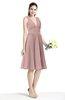 Plain A-line V-neck Zip up Chiffon Sash Plus Size Bridesmaid Dresses